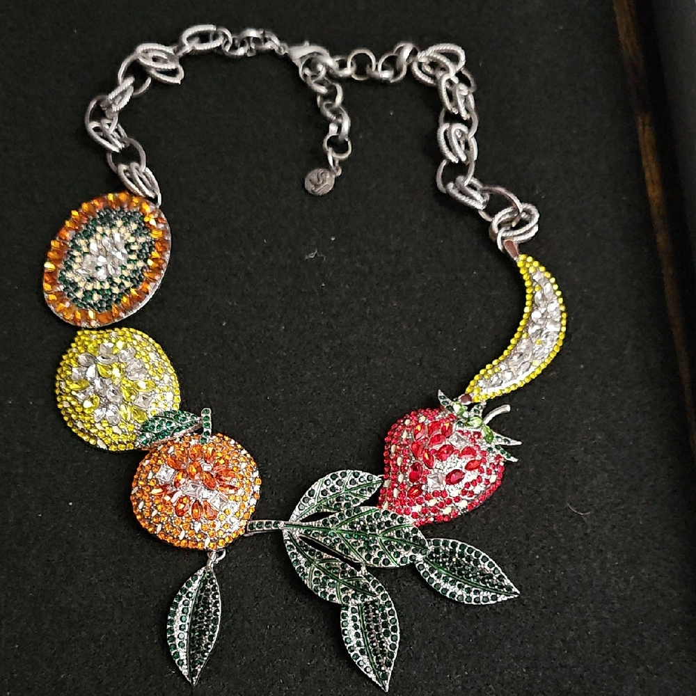 Sassy Jones Vibrant Fruit Charm Necklace